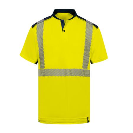 POLOTAKC01JM2L T2S Takamaka Yellow Unisex Hi Vis Polo Shirt, XXL