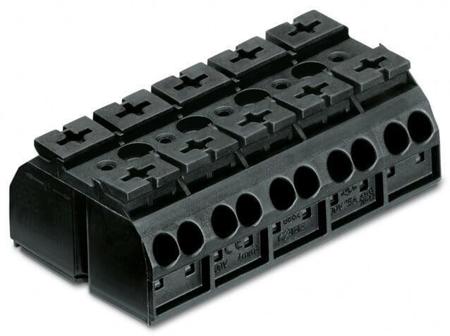 862-505 WAGO 862 Series Terminal Strip, 5-Way, 32A, 20 → 12 AWG, Wire, Push-In Cage Clamp Termination