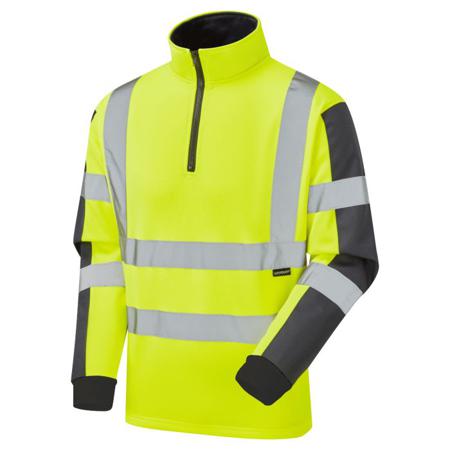 31747 Supertouch 3174 Navy, Yellow 35% Cotton, 65% Polyester, Fleece Shirt 4XL