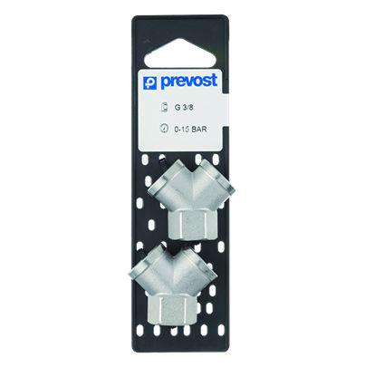 Y12P2 PREVOST Y12 Series Y Fitting, G 1/2 Female to G 1/2 Female, Threaded Connection Style,