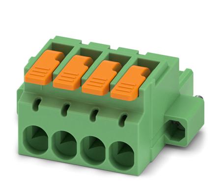 1110631 Phoenix Contact, 5.08mm Pitch, 4 Way, , Pluggable Terminal Block, Plug, Cable Mount, Push-In Termination,