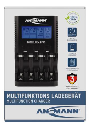 1001-0079-UK Ansmann 1001-0079 NiMH AA, AAA Battery Charger with Worldwideplug