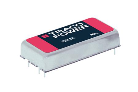 TEN 30-1222 TRACOPOWER TEN 30 DC-DC Converter, ±12V dc/ ±1.25A Output, 9 → 18 V dc Input, 30W, Through Hole, +85°C Max Temp