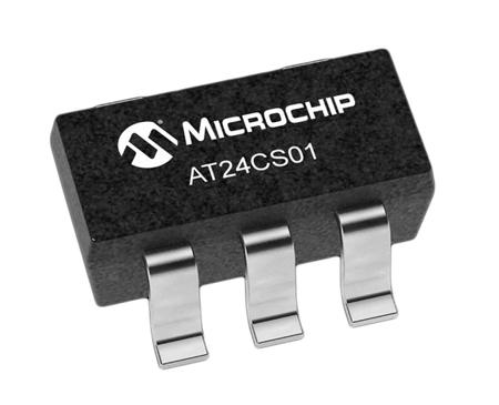 AT24CS01-STUM-T Microchip ,  1 kB EEPROM,  550 ns 8-Pin SOT-23 Serial-I2C (2 Wire)