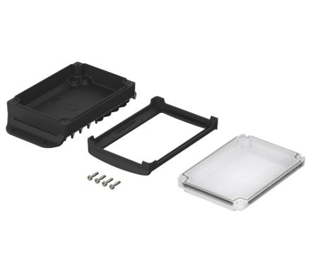 48332251-HMT2 Bopla BoVersa Series Black, Transparent Polycarbonate Desktop Enclosure, 162 x 88 x 45.5mm
