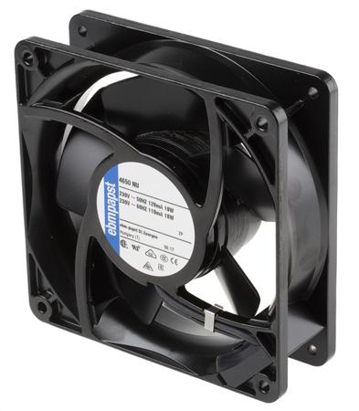 4650NU AC Axial Fan, 119 x 119 x 38mm, 160m³/h, 19W, 230 V ac (4000N Series)