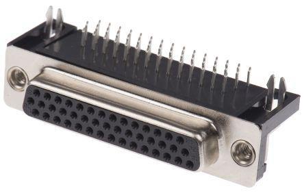 5748482-5 TE Connectivity Amplimite HD-22 Series, 44 Way Right Angle Through Hole PCB D-sub Connector Socket, 2.29mm Pitch
