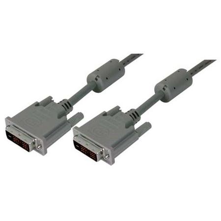 CTLDVIMM-15 L-Com, Male DVI to Male DVI  Cable, 15ftGrey sheathAluminium Foil, Braid shielding