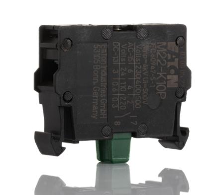 110835-M22-K10P Eaton RMQ Titan M22 Series Contact Block, 500V, 1NO