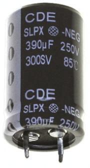 SLPX331M400E3P3 Cornell-Dubilier Aluminium Electrolytic Capacitor 330μF 400V dc 30mm E3 SLPX Series, Through Hole Electrolytic, ±20%