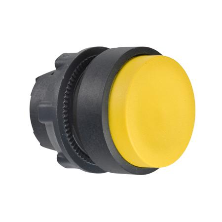 ZB5AL5 Schneider Electric Harmony XB5 Series Yellow Spring Return Push Button Head, 22mm Cutout, IP66, IP67, IP69(IP69K)