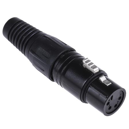 457-885 RS Pro 4 Way Cable Mount XLR Connector, Female, Silver Plated Contacts, 250 V ac