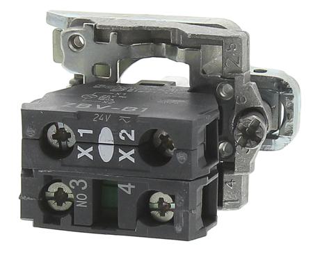 ZB4BW0B11 Schneider Electric Harmony XB4 Series Contact & Light Block, 24V ac/dc, SPST