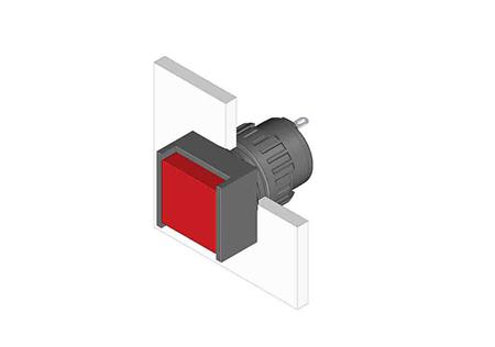 51-050.005 EAO, 51 Pilot Light, IP65, 48V