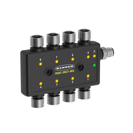 R95C-8B21-MQ Banner R95C Series Sensor Hub, M12, 8 port