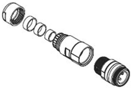 130070-0022 Molex 130070 Series, 3 Pole Cable Mount Connector, with Male Contacts, IP67, IP69K