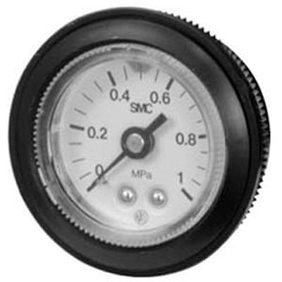 G46-2-01-C SMC R 1/8 Analogue Pressure Gauge 0.2mPa Panel 42.5mm Outside Diameter