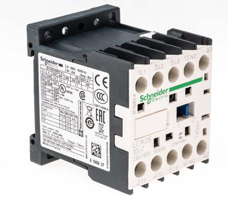 LC1K0610U7 Schneider Electric TeSys K TeSyS K Contactor, 230 V ac Coil, 3-Pole, 6 A, 2.2 kW, 3NO, 690 V ac