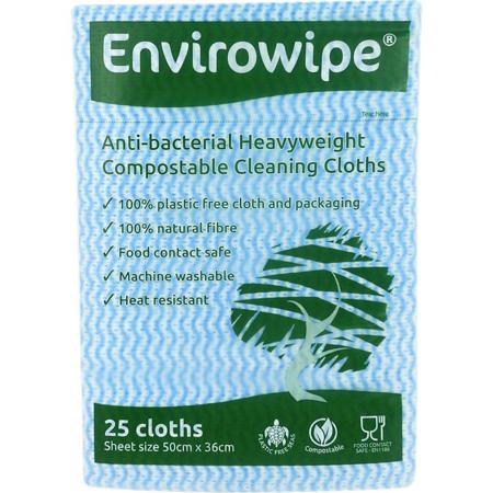 EWF150B EcoTech Envirowipe Blue Polyester, Viscose Rayon Cloths for Cleaning, Dry Use, Box of 150, 50 x 36cm, Repeat Use
