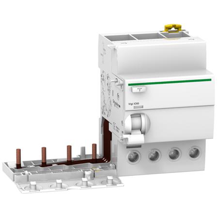 A9V25463 Schneider Electric Acti 9 Vigi iC60 MCB, 4P, 63A, Type A, 415V AC