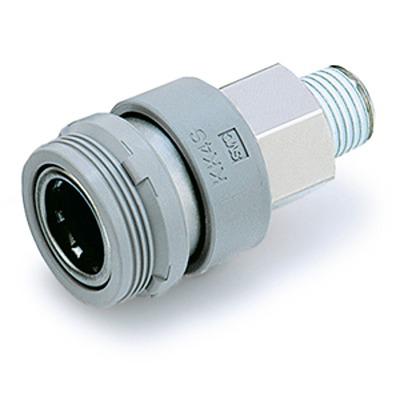 KKH4S-02MS SMC Steel Female Pneumatic Quick Connect Coupling, R 1/4 Male Threaded
