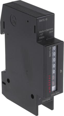 BW 70.18 230V Muller BW70 Hour Meter, 5 Digit, 230 V ac