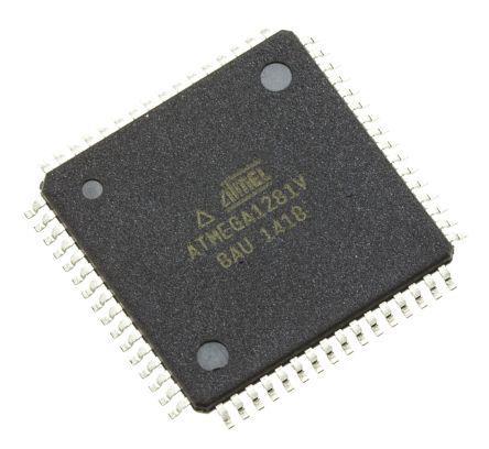 ATMEGA1281V-8AU Microchip Technology , 8bit AVR Microcontroller, 8MHz, 128 kB Flash, 64-Pin TQFP
