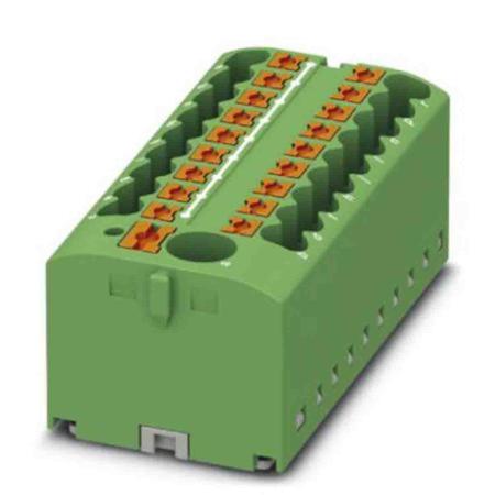 3273512 Phoenix Contact Distribution Block, 19 Way, 0.14 → 4mm², 24A, 450 V, Green