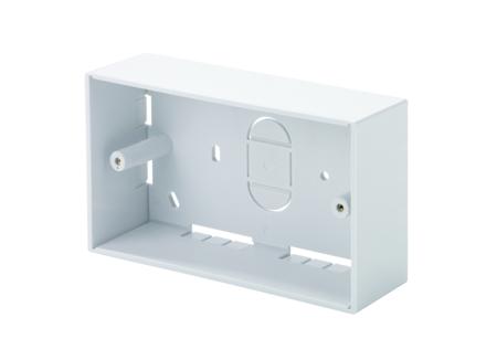 3L32G2-10 TUK Limited 3L32 White Acrylonitrile Butadiene Styrene Back Box, Surface Mount Mount, 2 Gangs 147.05 mm 86.5mm 32 mm
