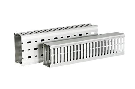 185-40188 HellermannTyton  Grey Cable Trunking - Narrow Slot, W37.5 mm x D50mm, L2m, PVC