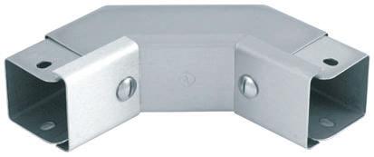 471-1467 RS Pro 304 Stainless Steel 50 x 50mm Cable Trunking Inside Cover 90° Bend Inside Lid Stainless Steel
