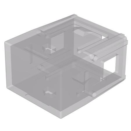 02-901.7 Indicator Lens Rectangle Style, Transparent Colorless, 25.4 Long