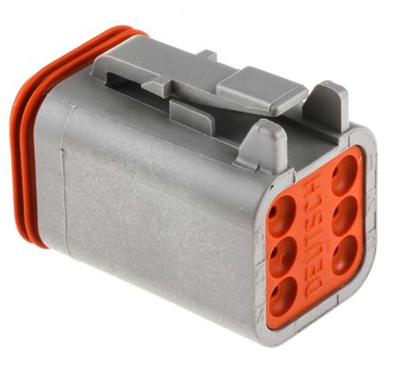 DT06-6S Deutsch DT Series, 6 Way Plug Connector
