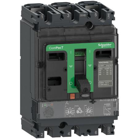 C10H32M025 Schneider Electric, ComPacT MCCB 3P 25A, Fixed Mount