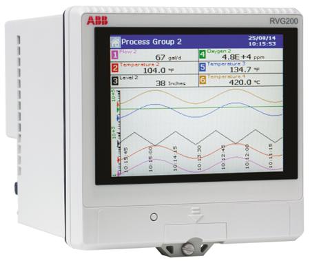 RVG200A6A6Y0Y0A ABB RVG200, 12 Input Channels, 1 Output Channels, Paperless Chart Recorder Measures Current, Millivolt, Resistance,