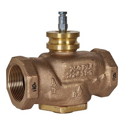 VG210R-40B Schneider Electric Brass Globe Valve , 1/2 in Rp Female 399.9 kPa