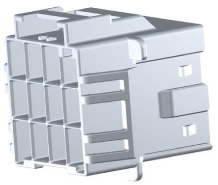1-1971875-4 TE Connectivity Power Triple Lock, 6mm Pitch, 12 Way, 3 Row Female Connector Housing
