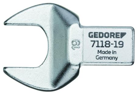 1963716 Gedore Open End Fitting, 14 x 18 mm Insert, Chrome Matt Finish