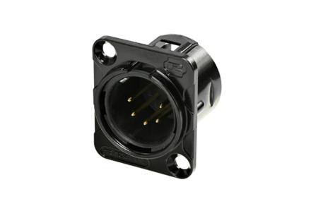 RC5MDL-B Socket Mount XLR Connector, Male, 5 Way