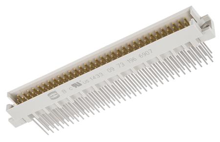 09731966907 HARTING 96 Way 2.54mm Pitch, Type R Class C2, 3 Row, Straight DIN 41612 Connector, Plug
