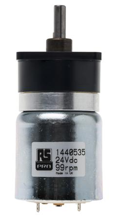 144-0535 RS Pro, 24 V dc, 0.26 Nm, Brushed DC Geared Motor, Output Speed 172 rpm