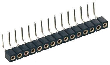 831-87-005-20-001101 5 Way Preci-Dip Right Angle Through Hole 2mm SIL Socket, Solder, 3A 100 V ac, 150 V dc