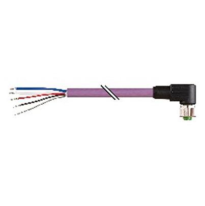 X67CA0C32-0500 B&R Right Angle Female 5 way 5 Pin Header to Unterminated Actuator/Sensor Cable, 40m