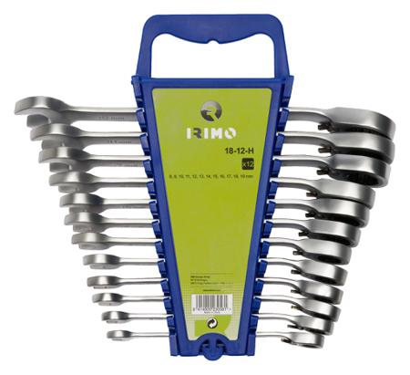 18-12-H IRIMO 12-Piece Spanner, 8 to 19 mm, Steel Alloy