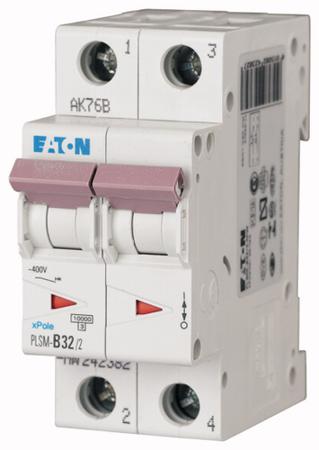242408 PLSM-C32/2-MW Eaton xPole MCB, 2P, 32A Curve C, 48V DC, 10 kA Breaking Capacity