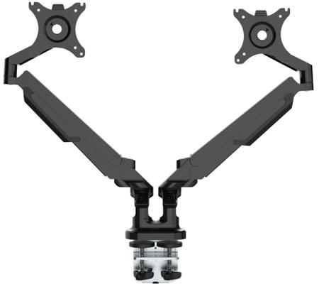 325-322 RS PRO Desk & Grommet Clamp Mounting Monitor Arm for 2 x Screen, 32in Screen Size