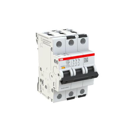 2CDS383001R0538 ABB System Pro M Compact S300P MCB, 3P, 32A, Type Z, 415V AC, 25 kA Breaking Capacity
