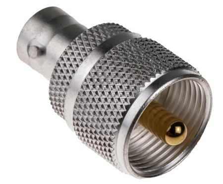 790-2818 RS PRO Straight 50Ω RF Adapter UHF Plug to BNC Socket 300MHz