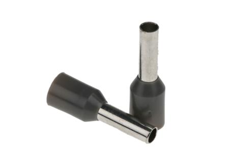 458-724 RS PRO Insulated Crimp Bootlace Ferrule, 8mm Pin Length, 2.2mm Pin Diameter, 2.5mm² Wire Size, Grey