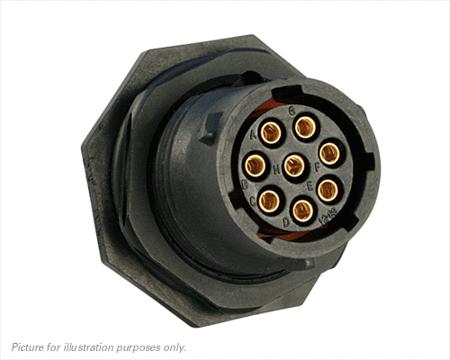 UTS7128S Souriau Sunbank by Eaton Circular Connector, 8 Contacts, Panel, Standard Connector, Plug, Female, IP68, IP69K, UTS